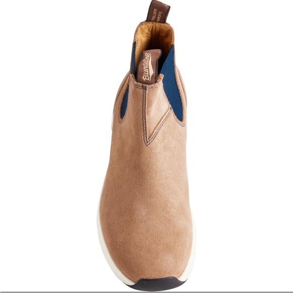 NEW🌺BLUNDSTONE 2146 CHELSEA SUEDE‎ SNEAKER BOOTS TAN NAVY BLUE women’s 8 EU 38 - Picture 4 of 15